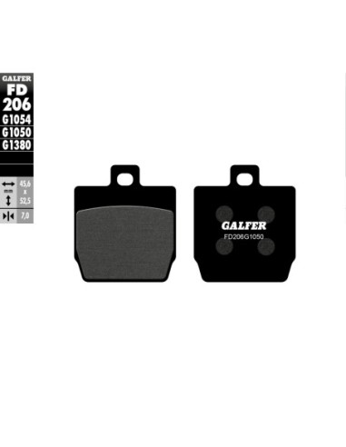 Pastillas GALFER FD206G1050 Scooter FD206G1050 | Motoauto