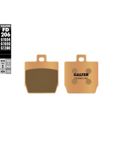 Pastillas GALFER FD206G1380 Scooter FD206G1380 | Motoauto