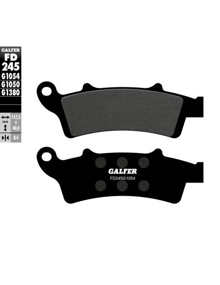 Pastillas GALFER FD245G1054 Semi Metal FD245G1054 | Motoauto