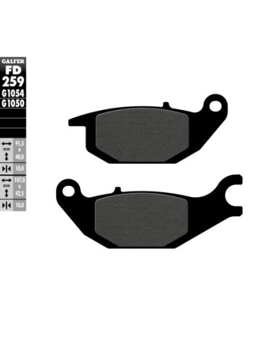 Pastillas GALFER FD259G1050 Scooter FD259G1050 | Motoauto