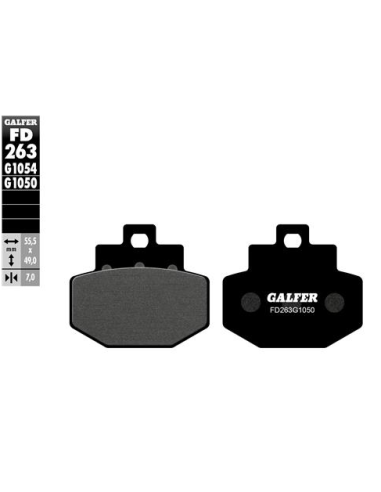 Pastillas GALFER FD263G1054 Semi Metal FD263G1054 | Motoauto
