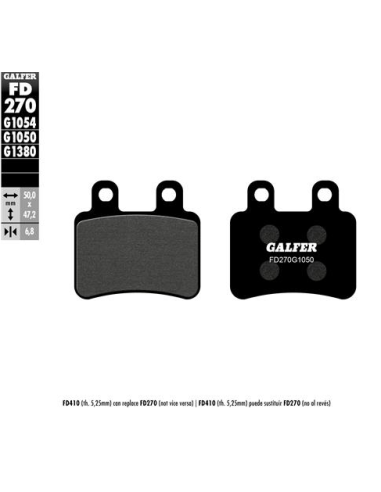 Pastillas GALFER FD270G1050 Scooter FD270G1050 | Motoauto