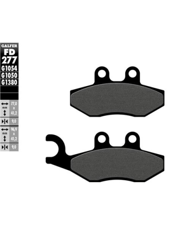 Pastillas GALFER FD277G1050 Scooter FD277G1050 | Motoauto