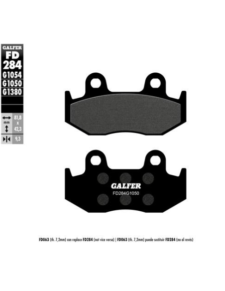 Pastillas GALFER FD284G1050 Scooter FD284G1050 | Motoauto