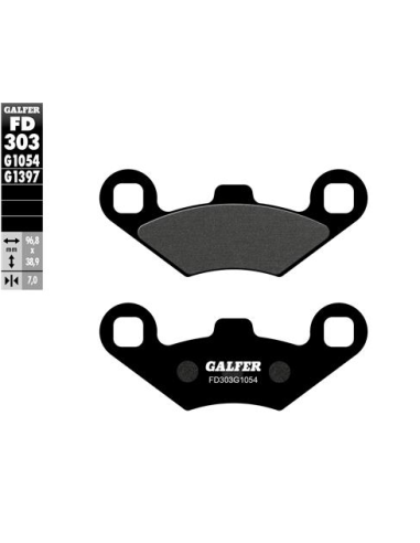 Pastillas GALFER FD303G1054 Semi Metal FD303G1054 | Motoauto
