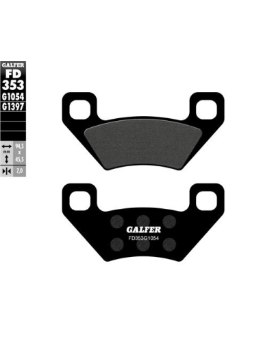 Pastillas GALFER FD353G1054 Semi Metal FD353G1054 | Motoauto