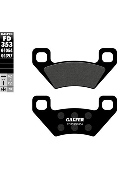 Pastillas GALFER FD353G1054 Semi Metal FD353G1054 | Motoauto