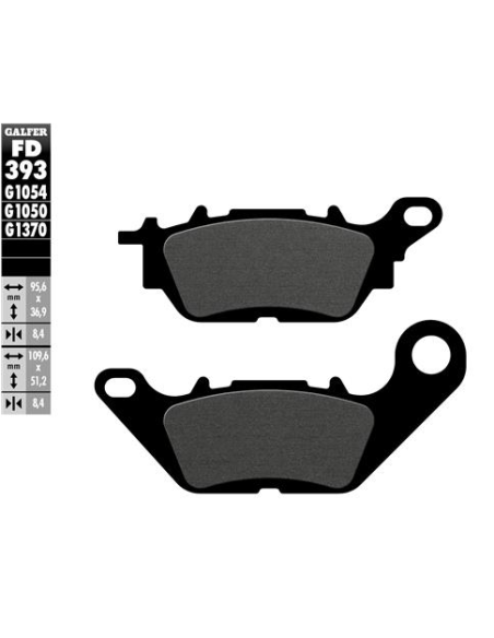 Pastillas GALFER FD393G1054 Semi Metal FD393G1054 | Motoauto
