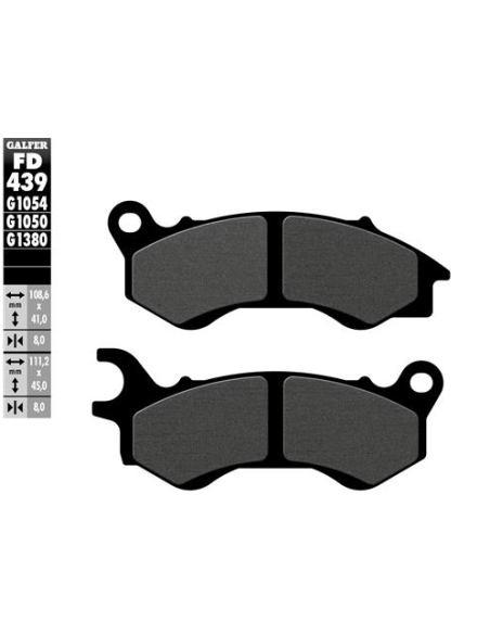 Pastillas GALFER FD439G1054 Semi Metal FD439G1054 | Motoauto