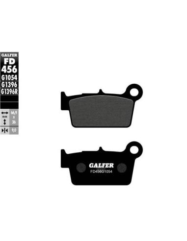 Pastillas GALFER FD456G1054 Semi Metal FD456G1054 | Motoauto
