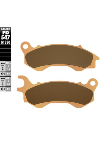 Pastillas GALFER FD547G1380 Scooter FD547G1380 | Motoauto