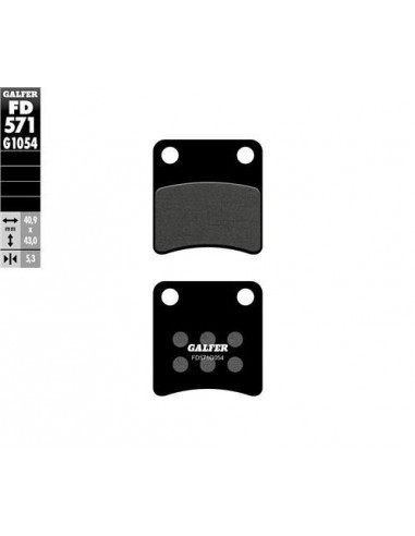 SEMI METAL BRAKE PADS FD571G1054 | Motoauto