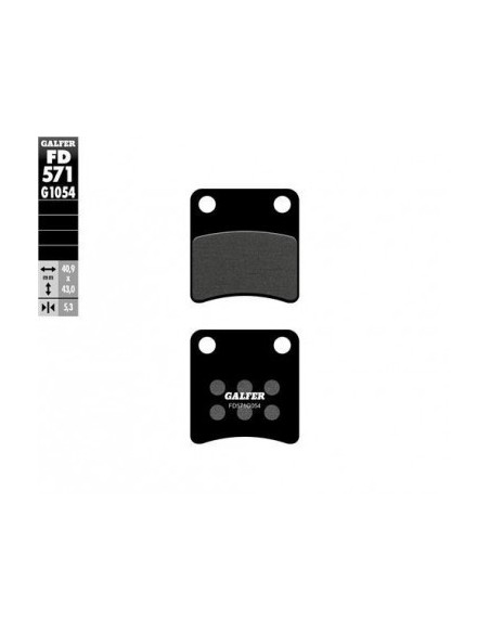 SEMI METAL BRAKE PADS FD571G1054 | Motoauto