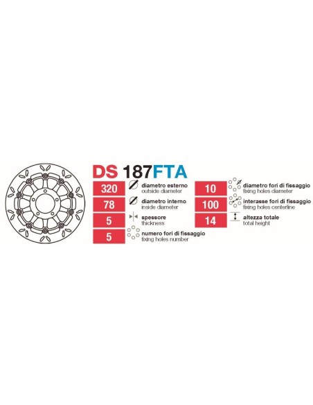 Discos De Freno Delt Triumph Speed DS187FTA | Motoauto