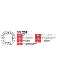 Disco Delt Husqvarna (Varias) - DS207 DS207 | Motoauto