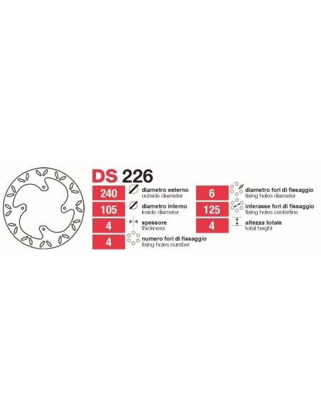 Discos De Freno Tras Honda Xr 650 - DS226 DS226 | Motoauto
