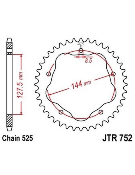 Corona JT Sprockets aluminio 75240AL | Motoauto