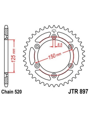KTM 125 END 86 AL (C-520) 89752AL | Motoauto