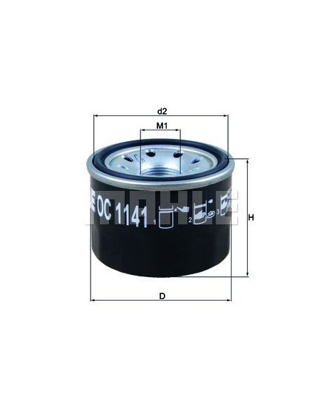 FILTRO ACEITE MAHLE OC1141 | Motoauto