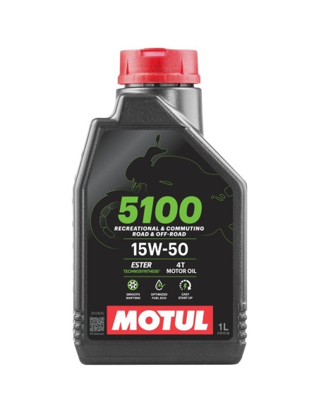 Aceite MOTUL 5100 15W50 4T 1L 104080 | Motoauto