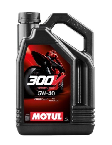 Aceite MOTUL 300V FLRoad Racing 5W40 4L 104115 | Motoauto