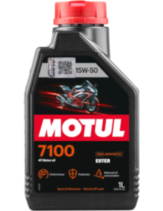 Aceite MOTUL 7100 15W50 4T 1L 104298 | Motoauto
