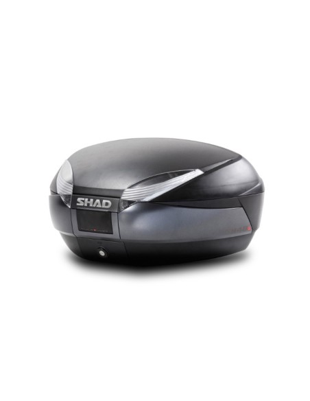 Baúl moto SHAD SH48 gris oscuro y negro D0B48300 | Motoauto