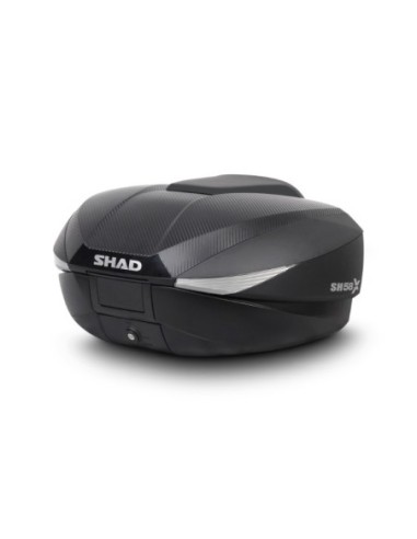 Baúl moto SHAD SH58X acabado carbono D0B58206 | Motoauto