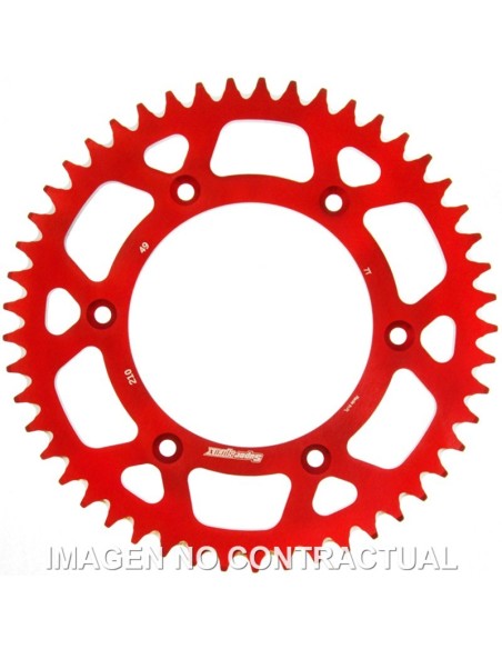 Corona Supersprox Aluminio Roja 49 D