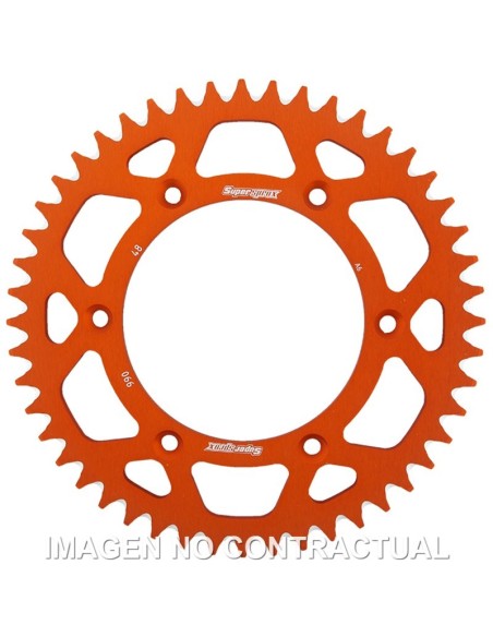 Corona Supersprox Aluminio Naranja 48 D