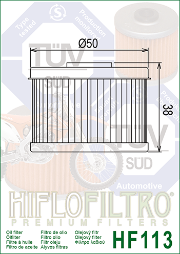 FILTRO ACEITE HIFLO HF113 (50)