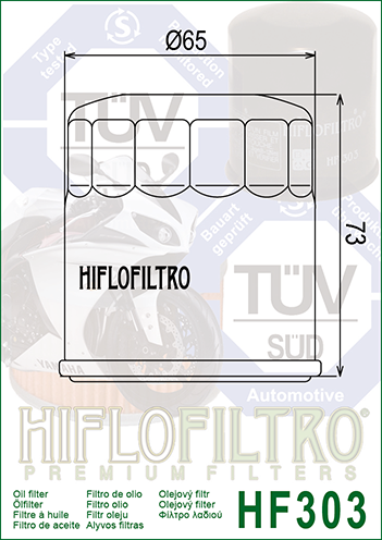 FILTRO ACEITE HIFLO HF303C CROMADO (50)