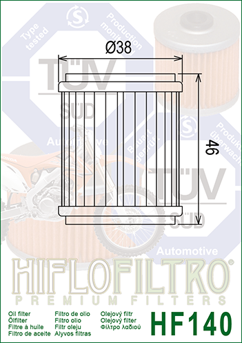 FILTRO ACEITE HIFLO HF140 (50)