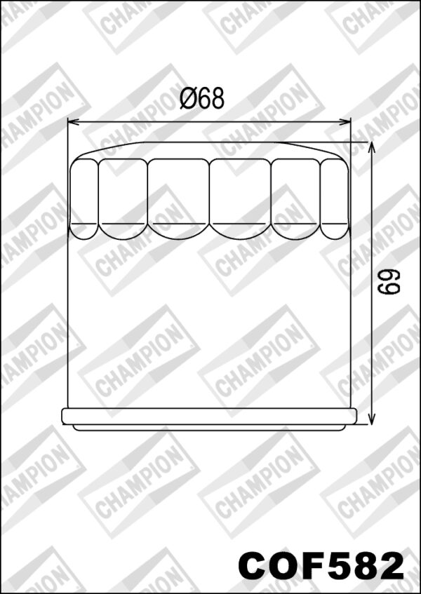 Filtro de aceite Champion COF582